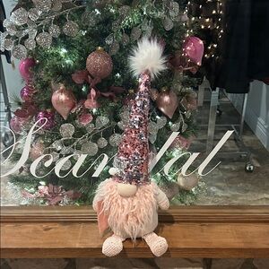NWT Sparkly Pink 22” Gnome Plush Toy